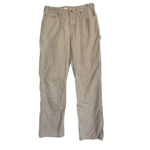 Carhartt Women's Beige Carpenter Pants Workwear Utility Style‎ Trousers